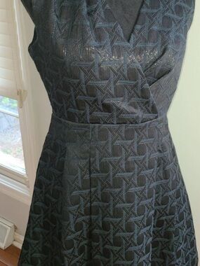 Kirna Zabete One-Shoulder Textured Midnight Black Dress